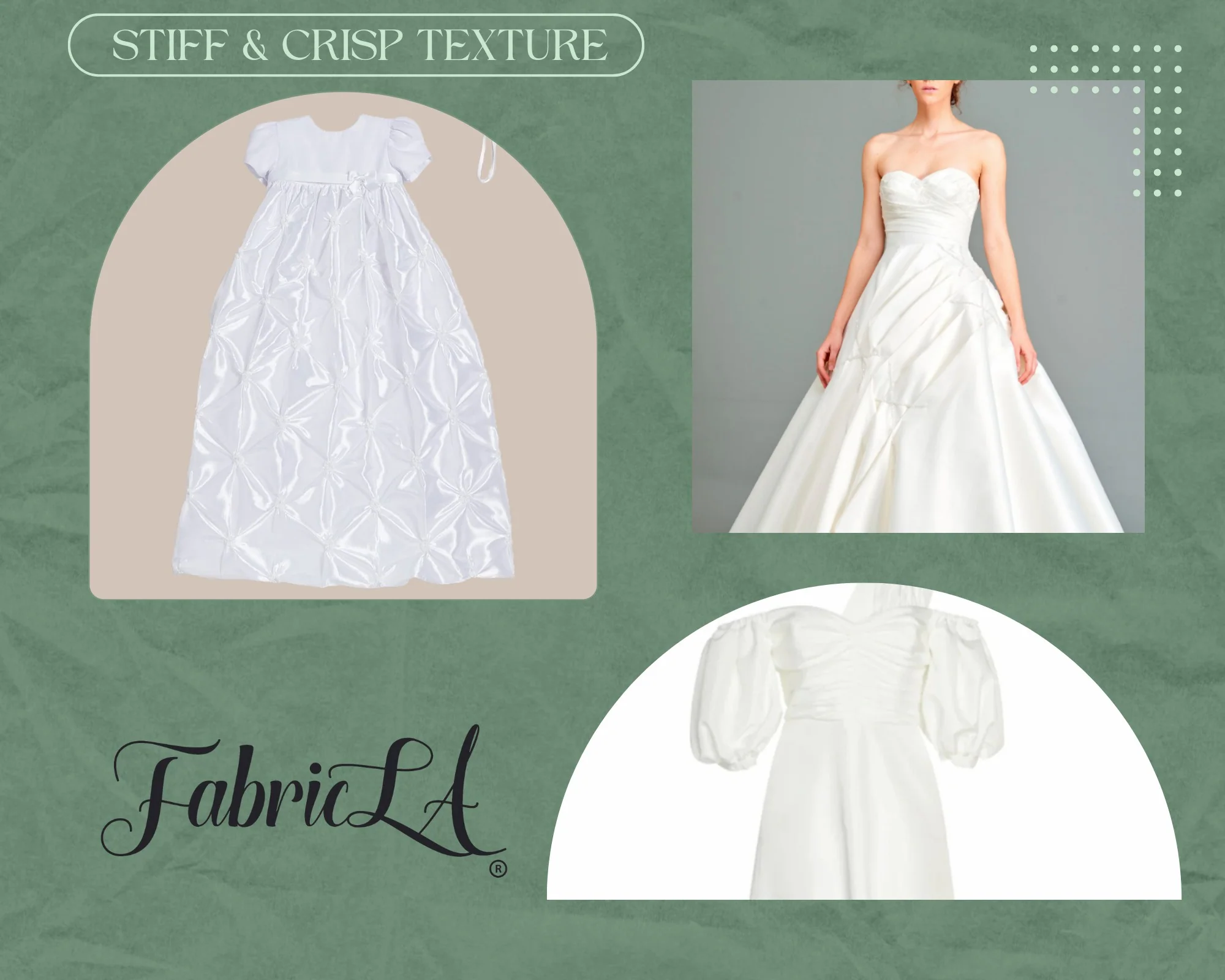 2-Tone Taffeta Fabric – 60" White Polyester Dress & Decor - Image 5