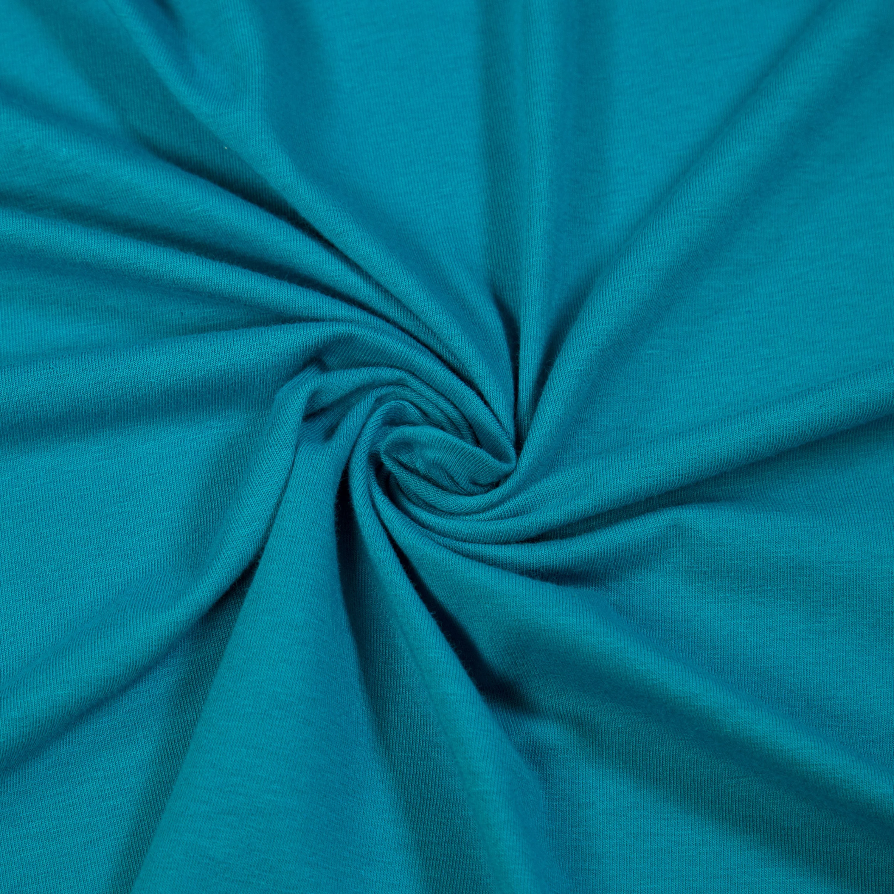 Cotton Spandex Jersey Knit Fabric – 10 oz 4-Way Stretch | Jade