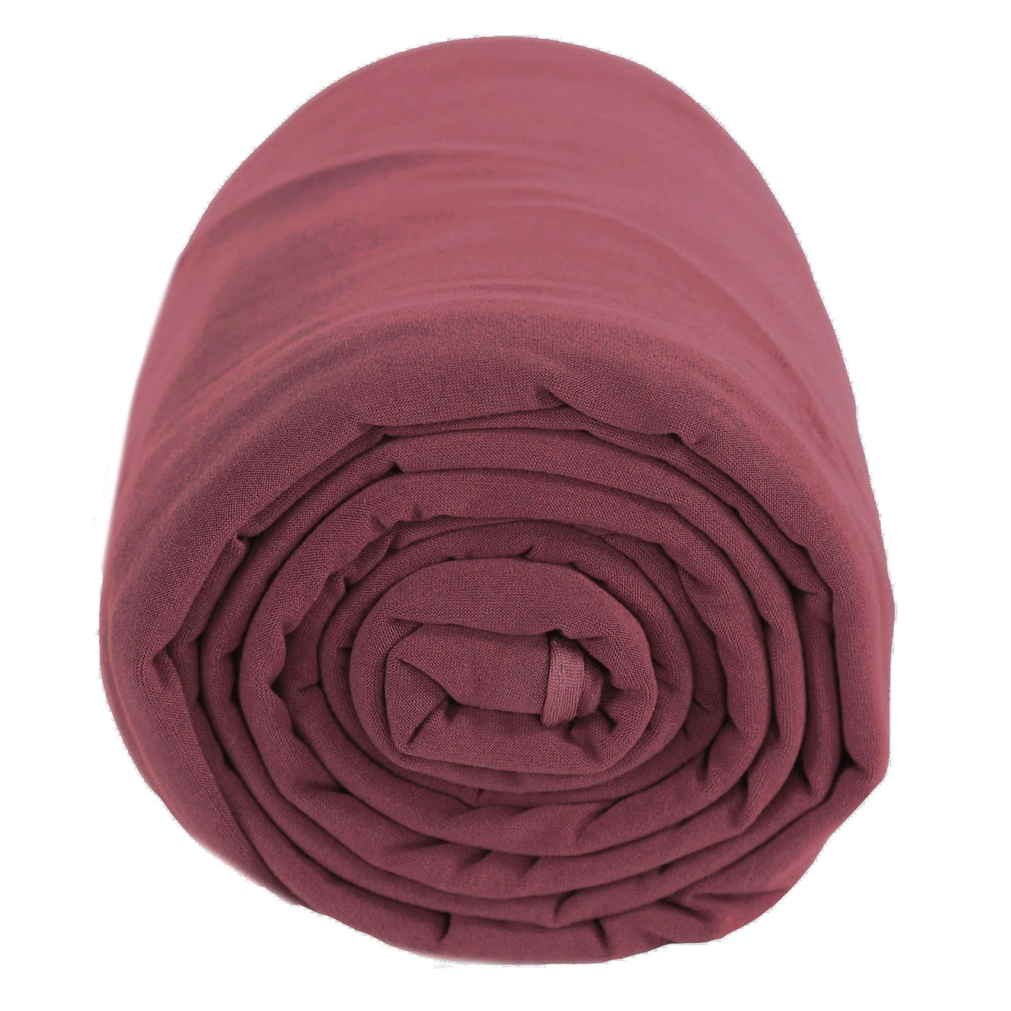 DTY Double Brushed Polyester Spandex Knit Fabric | Marsala - Image 2