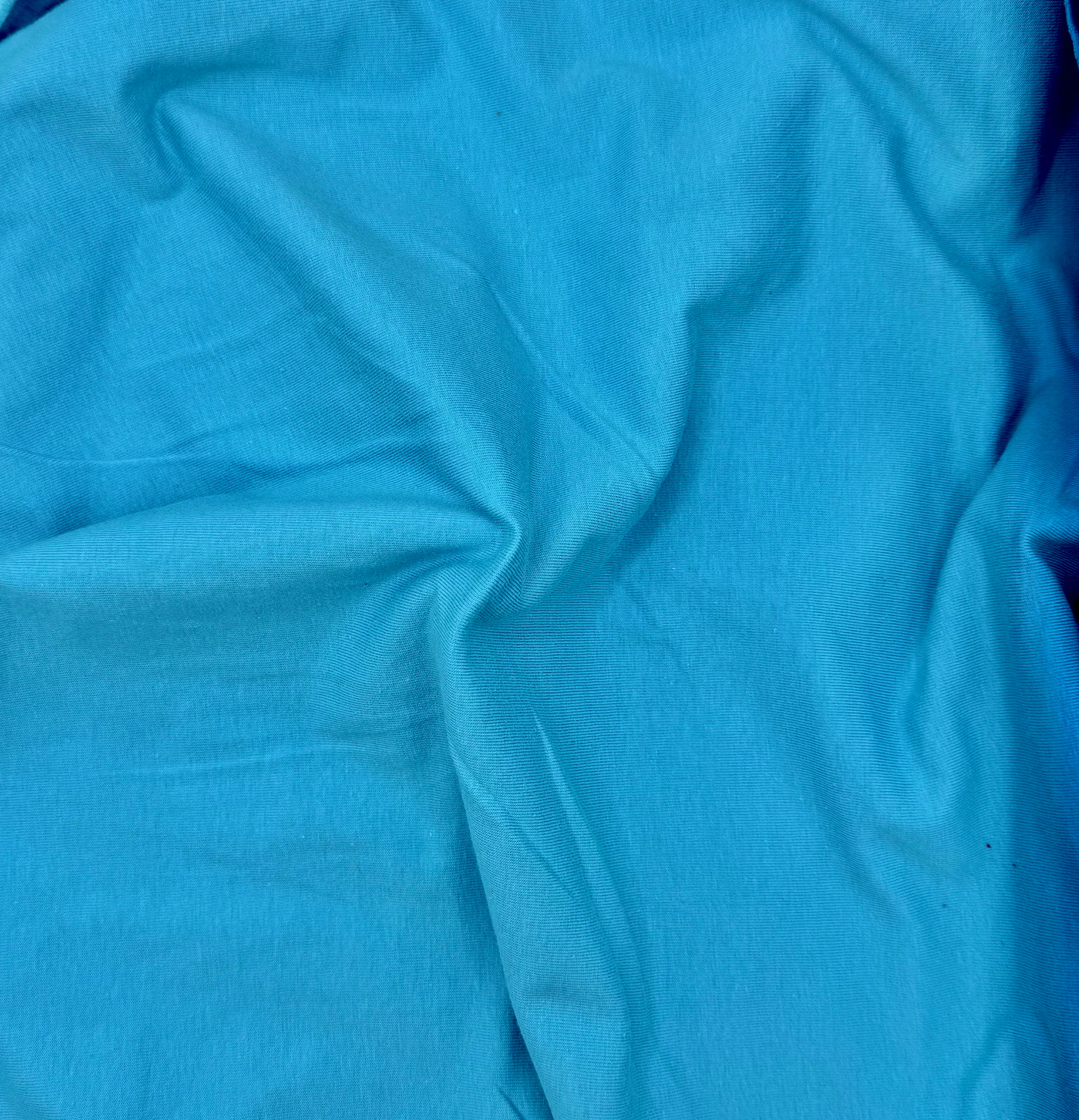 Cotton Spandex Jersey Knit Fabric – 10oz 4-Way Stretch | Aqua