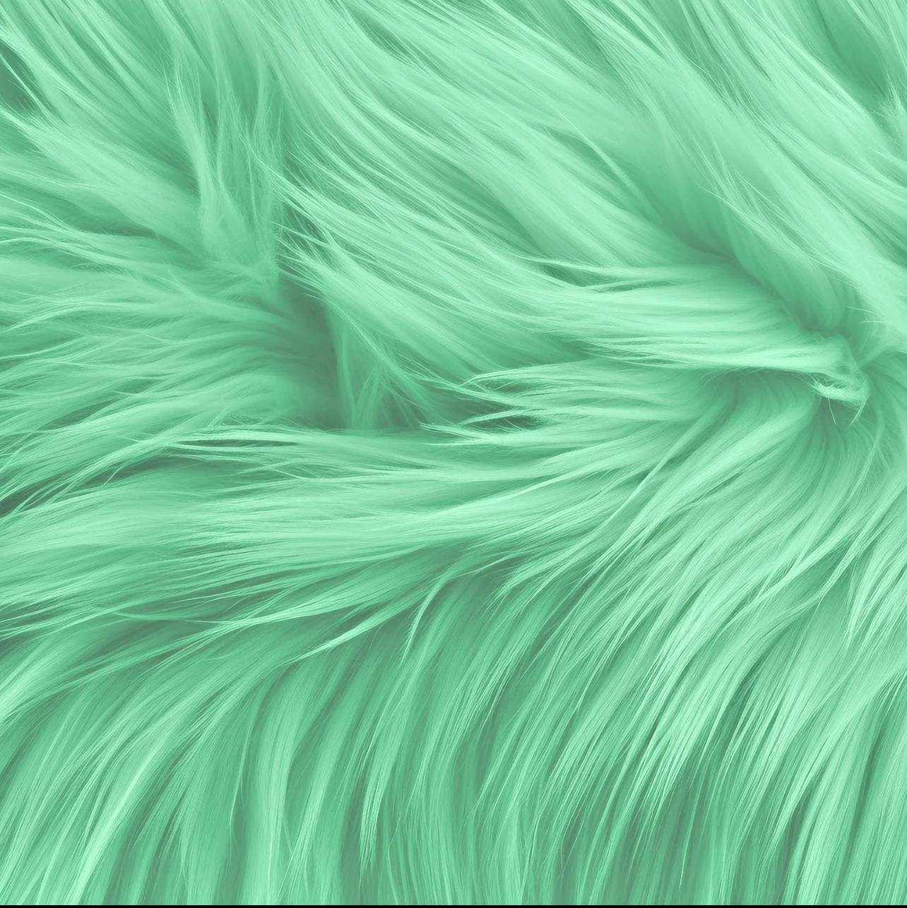 Faux Fur Fabric Squares | Mint
