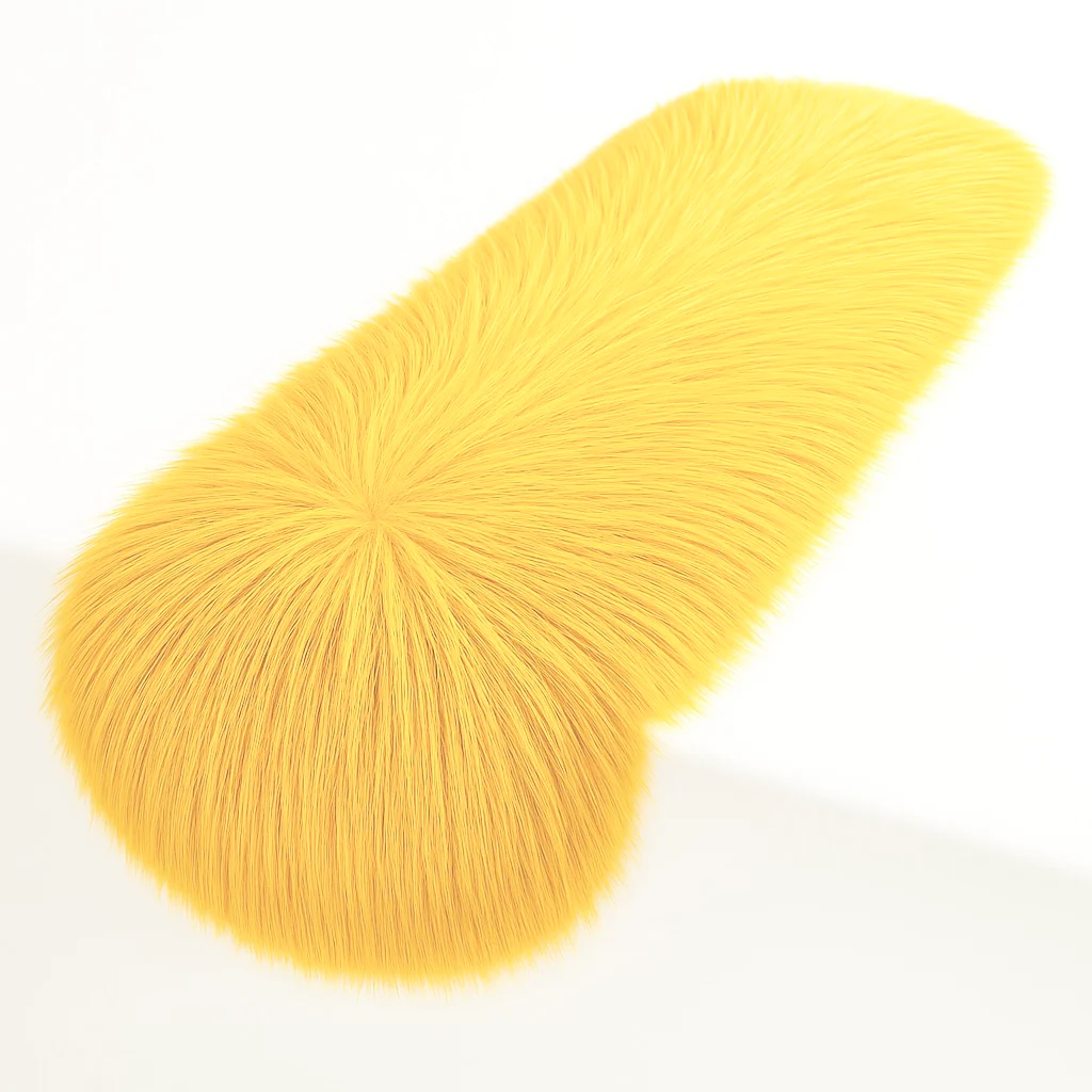 Faux Fur Table Runners – Premium Faux Fur Decor - Golden Yellow