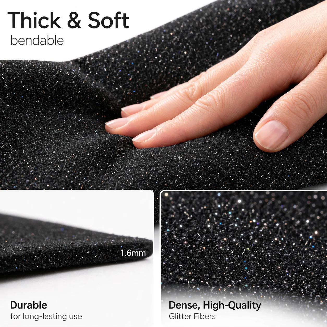 Glitter Felt Fabric by the Yard for Crafts, Costumes & Décor – 60 Inch - Image 9