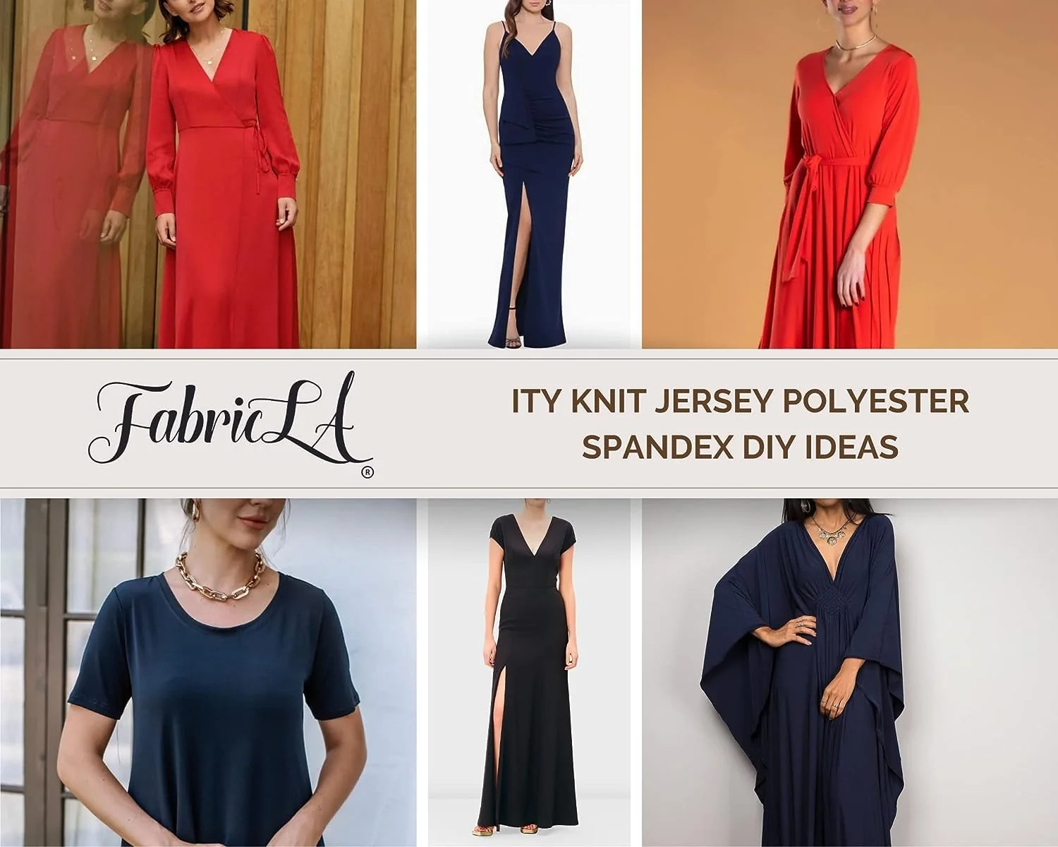 ITY Polyester Spandex Fabric | Navy - Image 6