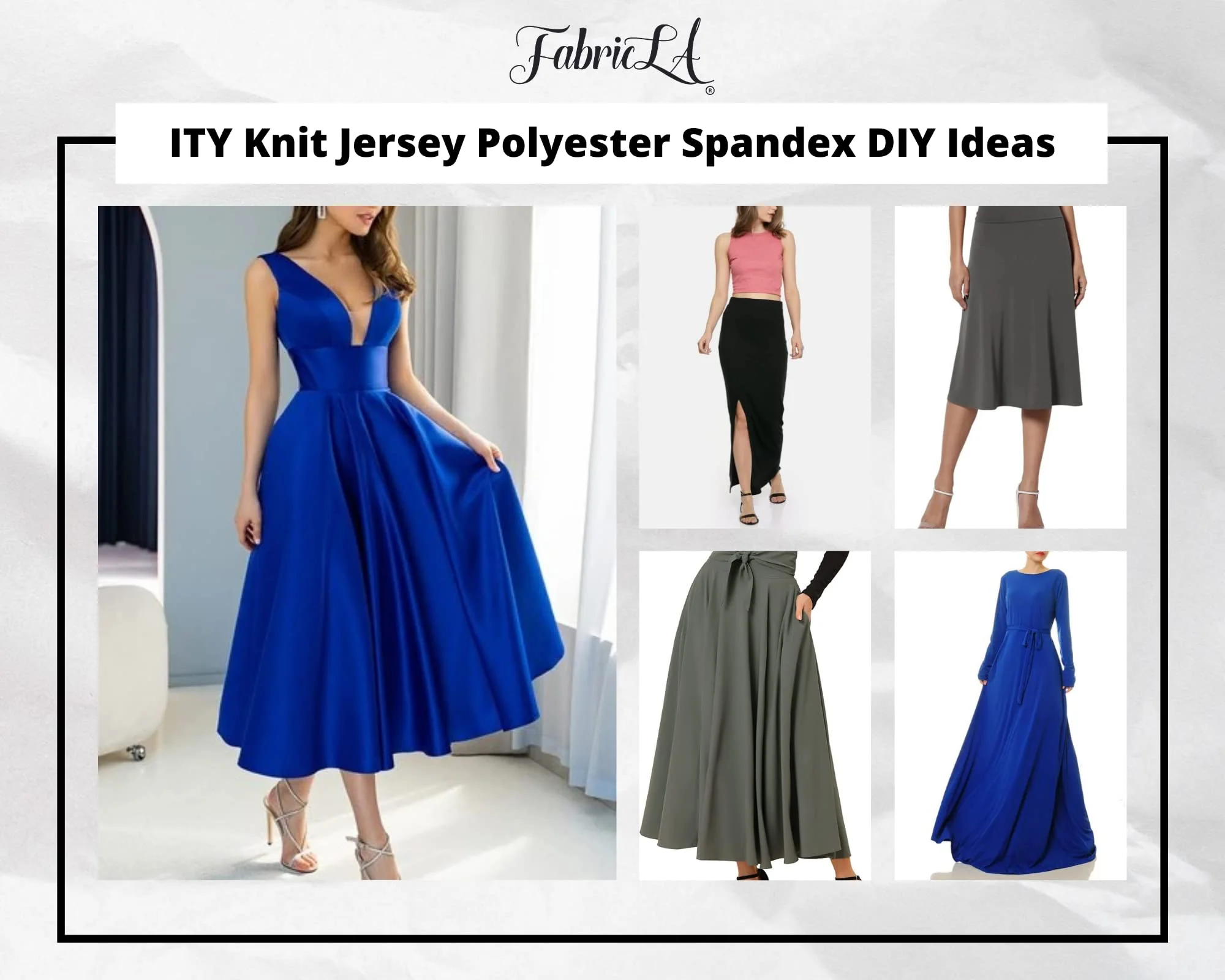 ITY Polyester Spandex Fabric | Royal Blue - Image 7