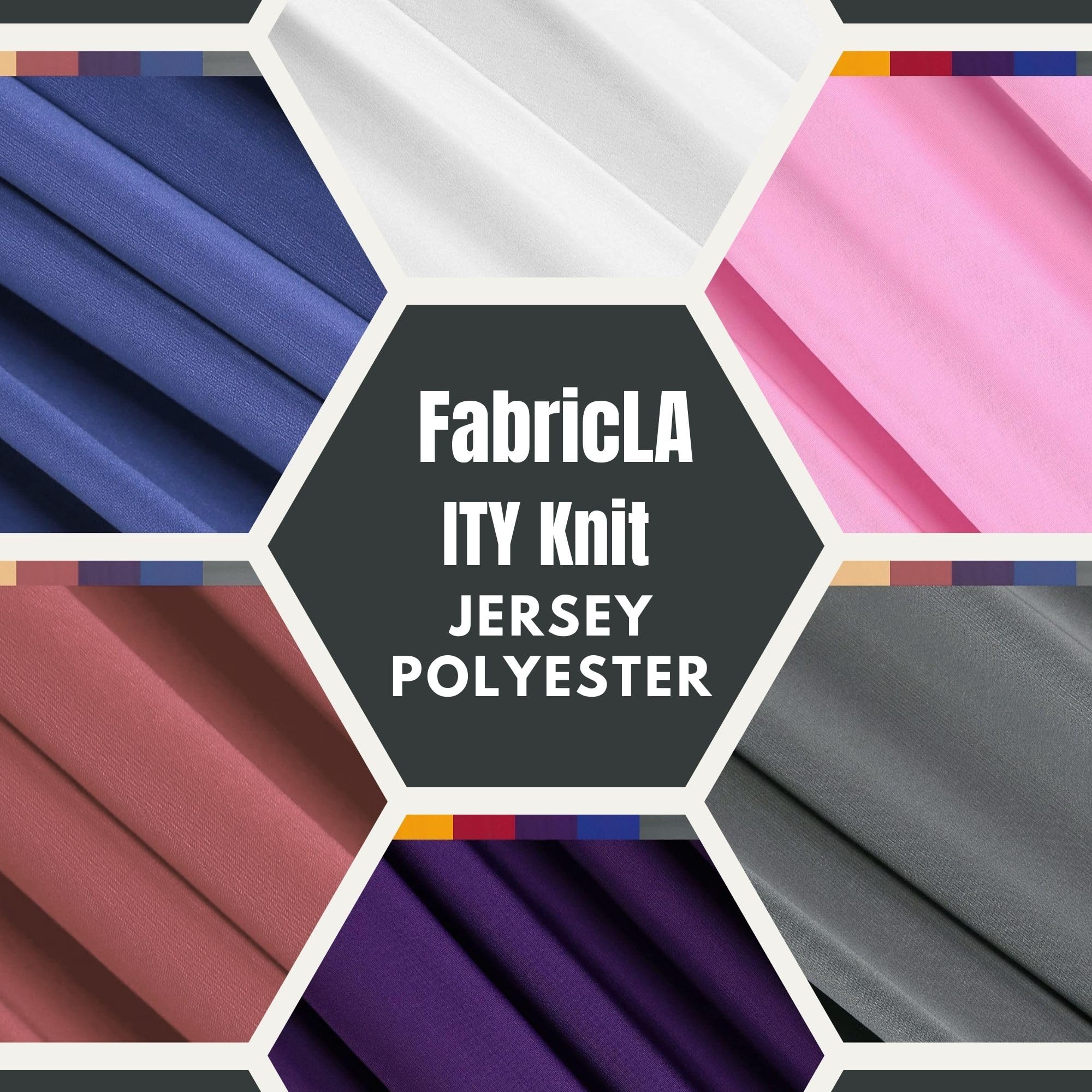 ITY Polyester Spandex Fabric | White - Image 3