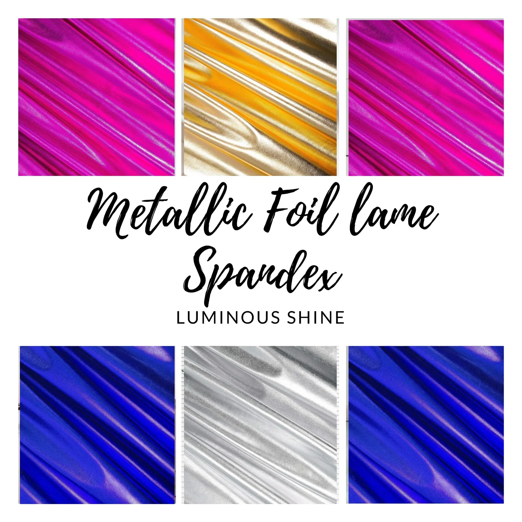 Nylon Spandex Fabric – 4-Way Stretch | Silver Iridescent - Image 2