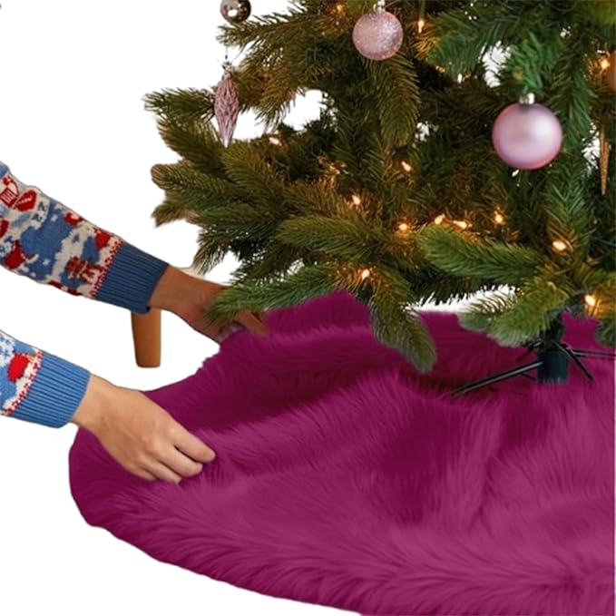 Premium Faux Fur Christmas Tree Skirt – 36 Inch Holiday Decor - Image 15