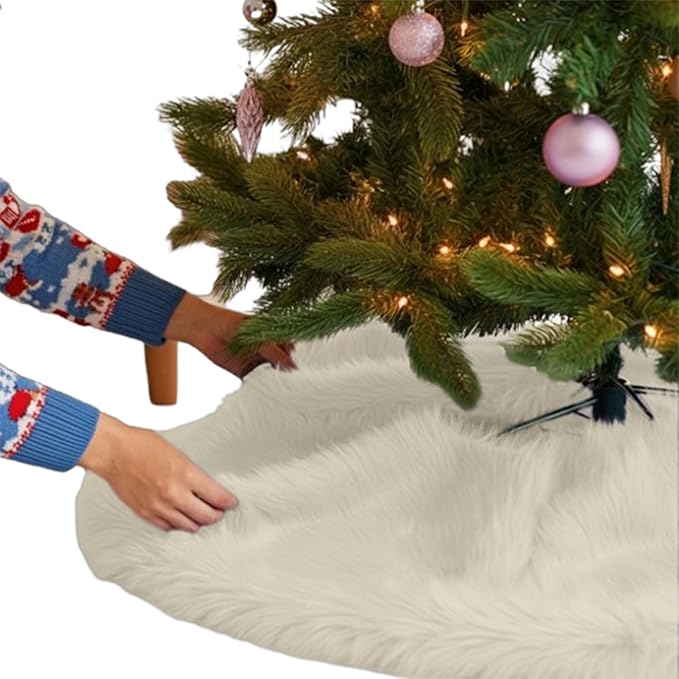 Premium Faux Fur Christmas Tree Skirt – 36 Inch Holiday Decor - Image 24