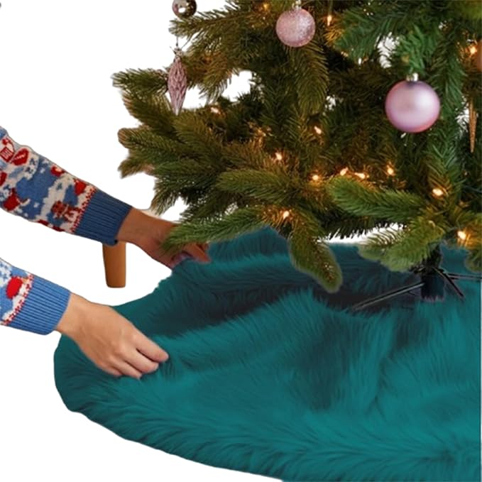 Premium Faux Fur Christmas Tree Skirt - 40" | Luxurious Decorations - Image 12