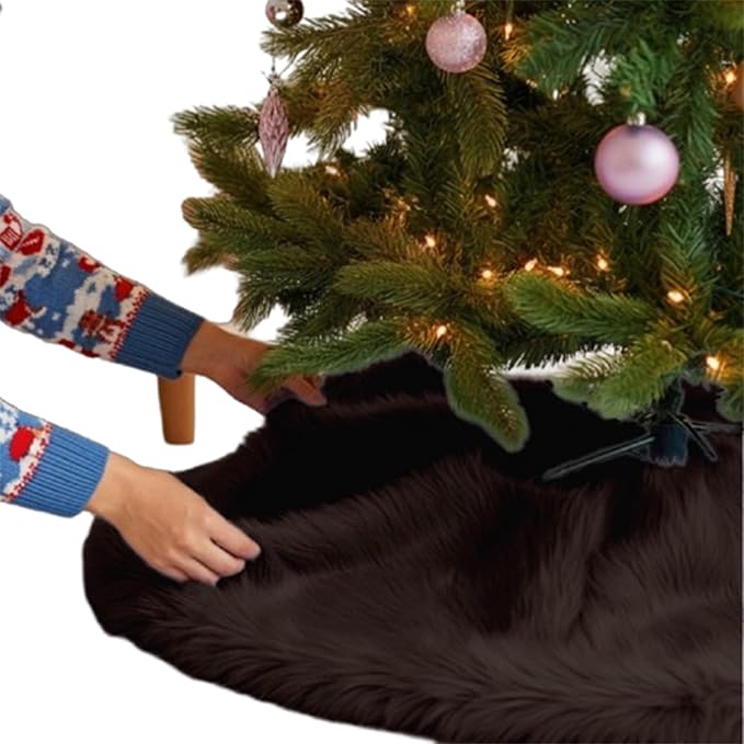 Premium Faux Fur Christmas Tree Skirt - 48 Inch | Luxurious Decoration - Image 10