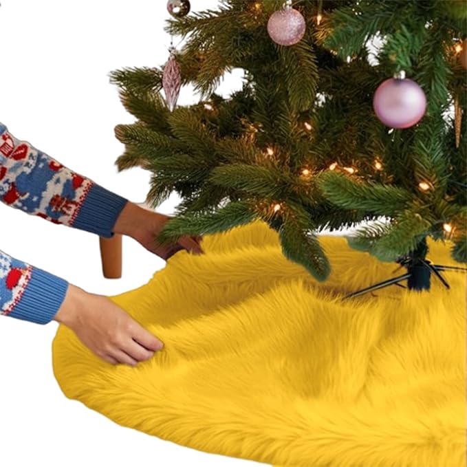 Premium Faux Fur Christmas Tree Skirt - 48 Inch | Luxurious Decoration - Image 15