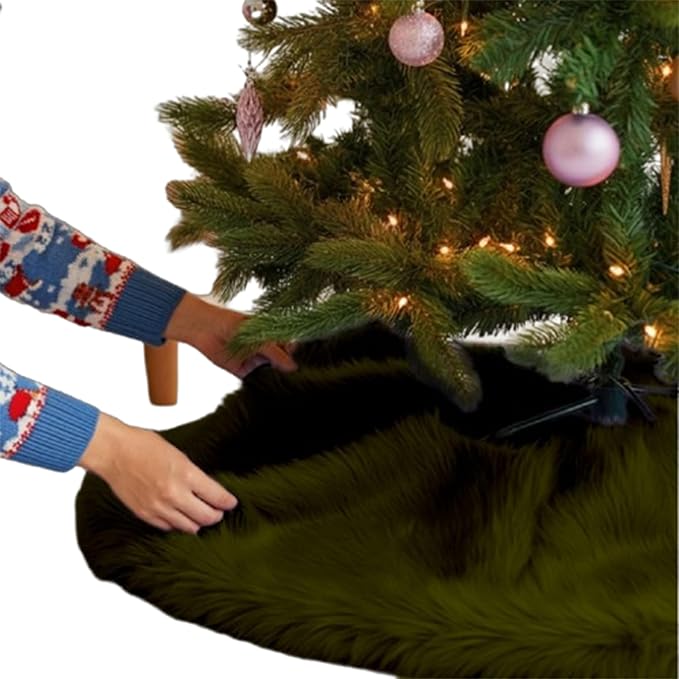 Premium Faux Fur Christmas Tree Skirt - 48 Inch | Luxurious Decoration - Image 23