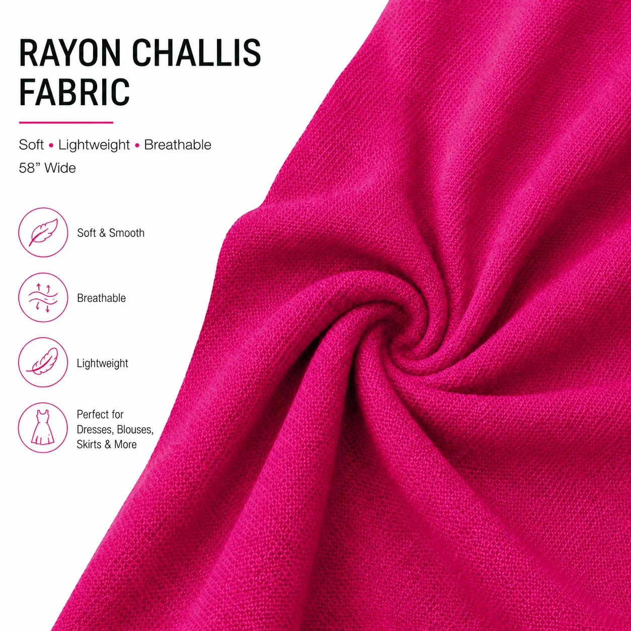 Rayon Challis Fabric by the Yard – Lightweight, Soft & Flowy - Image 10