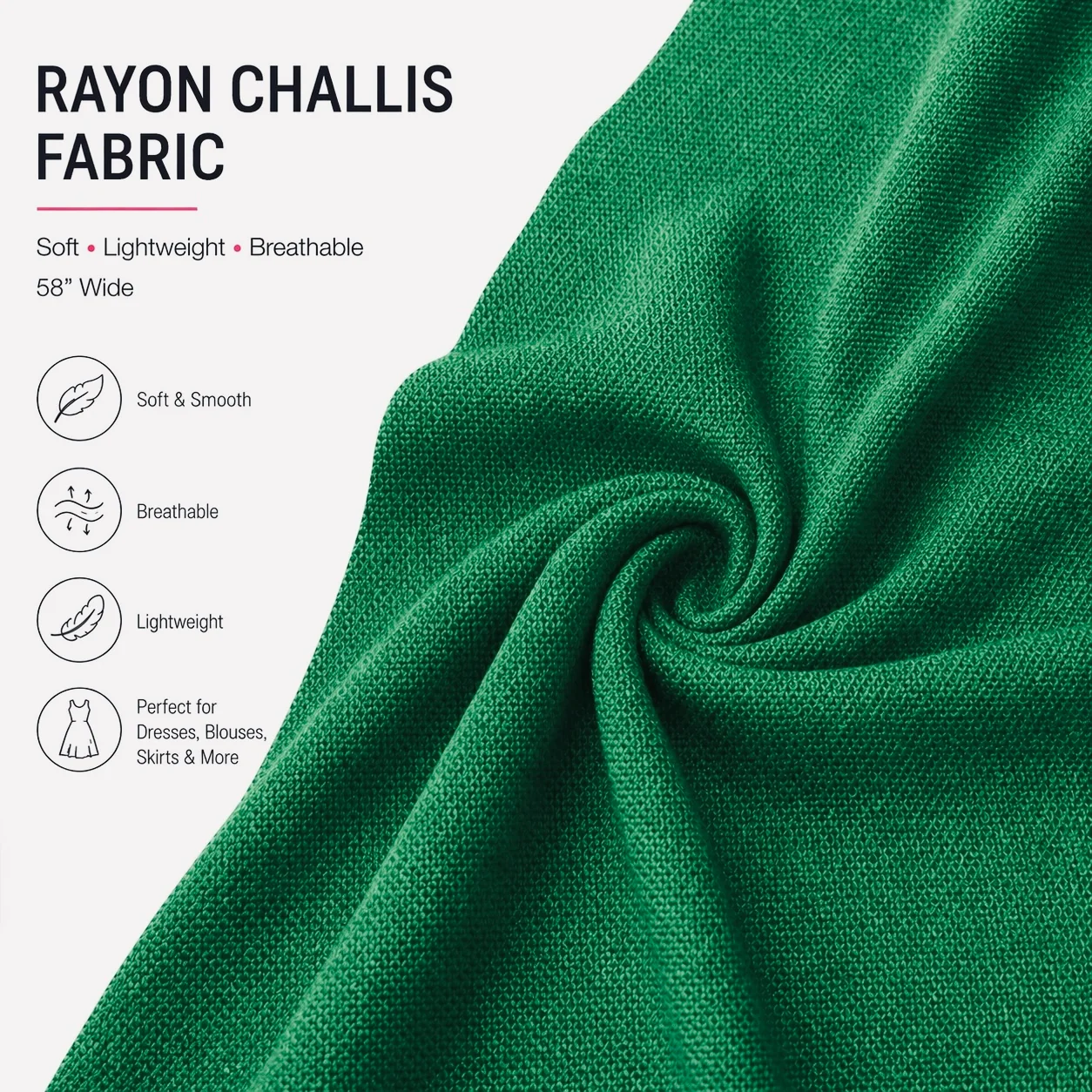 Rayon Challis Fabric by the Yard – Lightweight, Soft & Flowy - Image 16